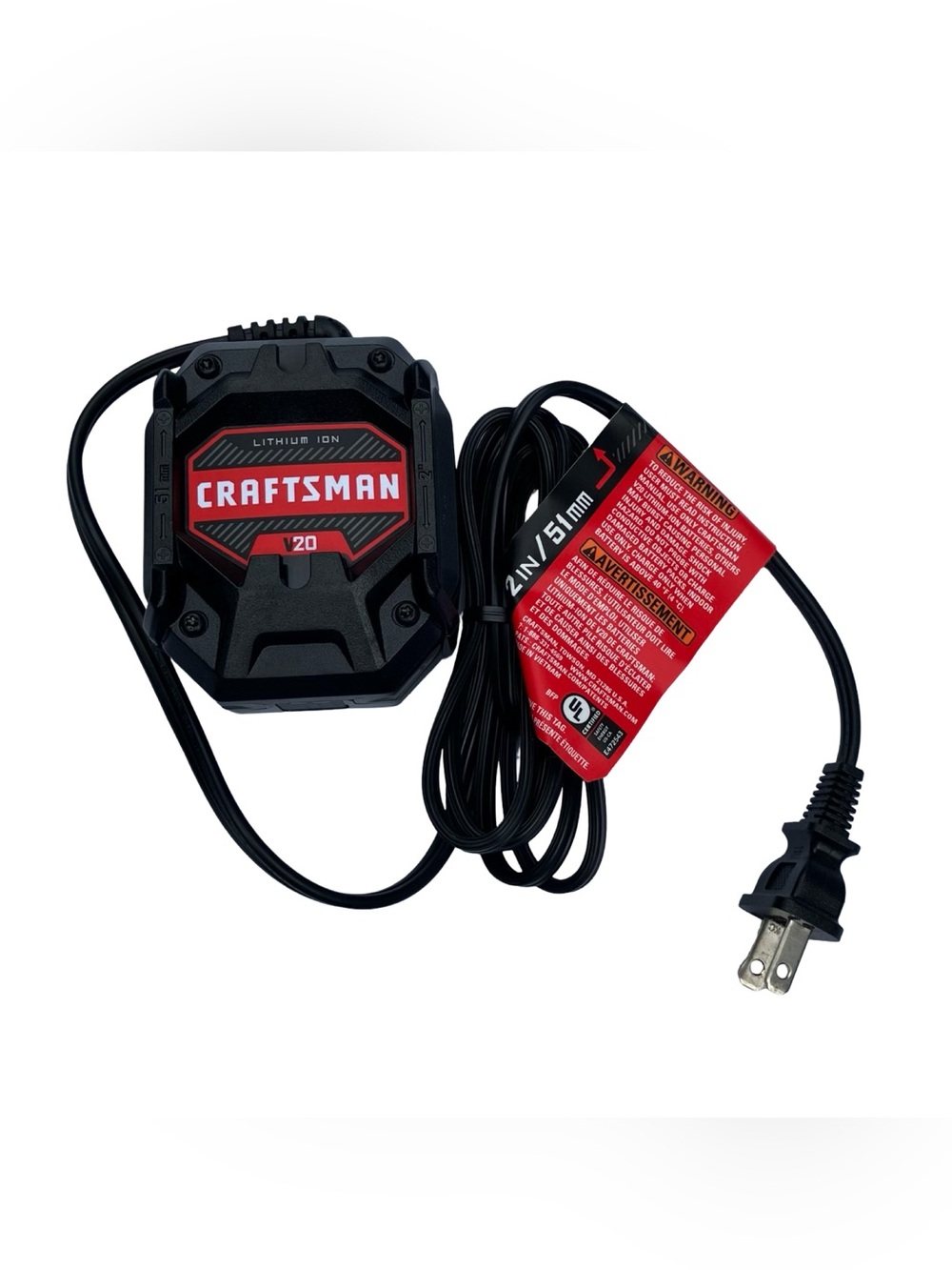Craftsman Black and Red 20V Lithium-Ion Battery Charger